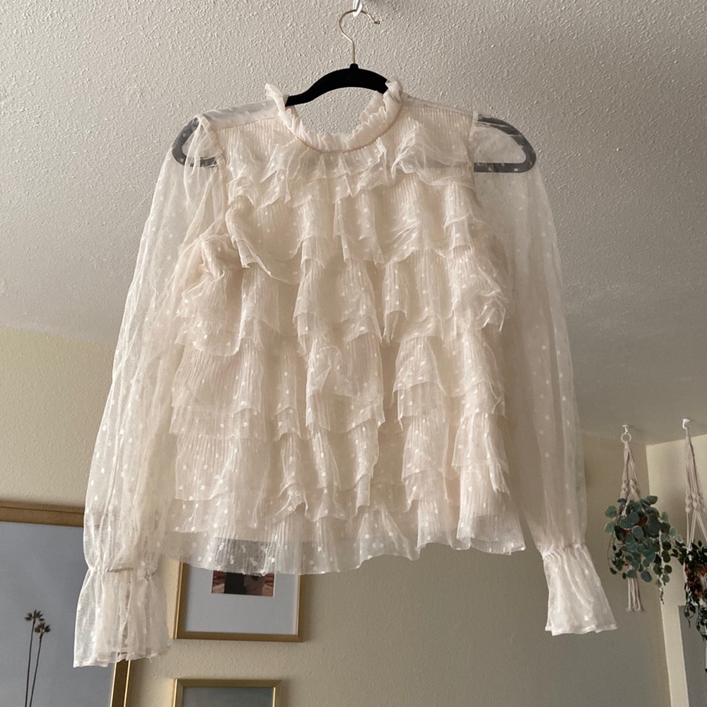 express XS polka dot blouse